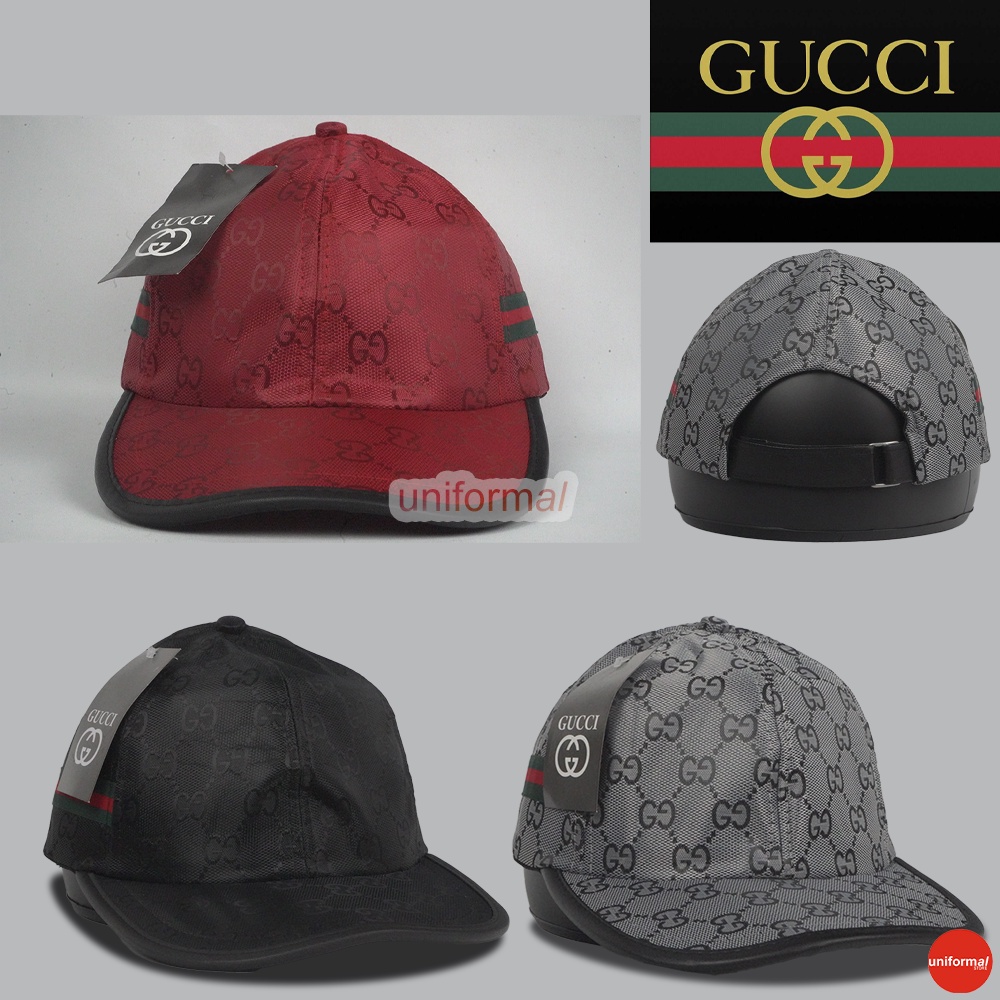 TOPI GUCCI BASEBALL HAT PIN NEW COWO CEWE DEWASA UNISEX / TOPI GUCI PRIA WANITA / BISBOL / BASEBOL / SNAPBACK / IMPOR / GRADE ORI / MERAH MAROON / HITAM / ABU / ASLI / IMPORT / DEWASA