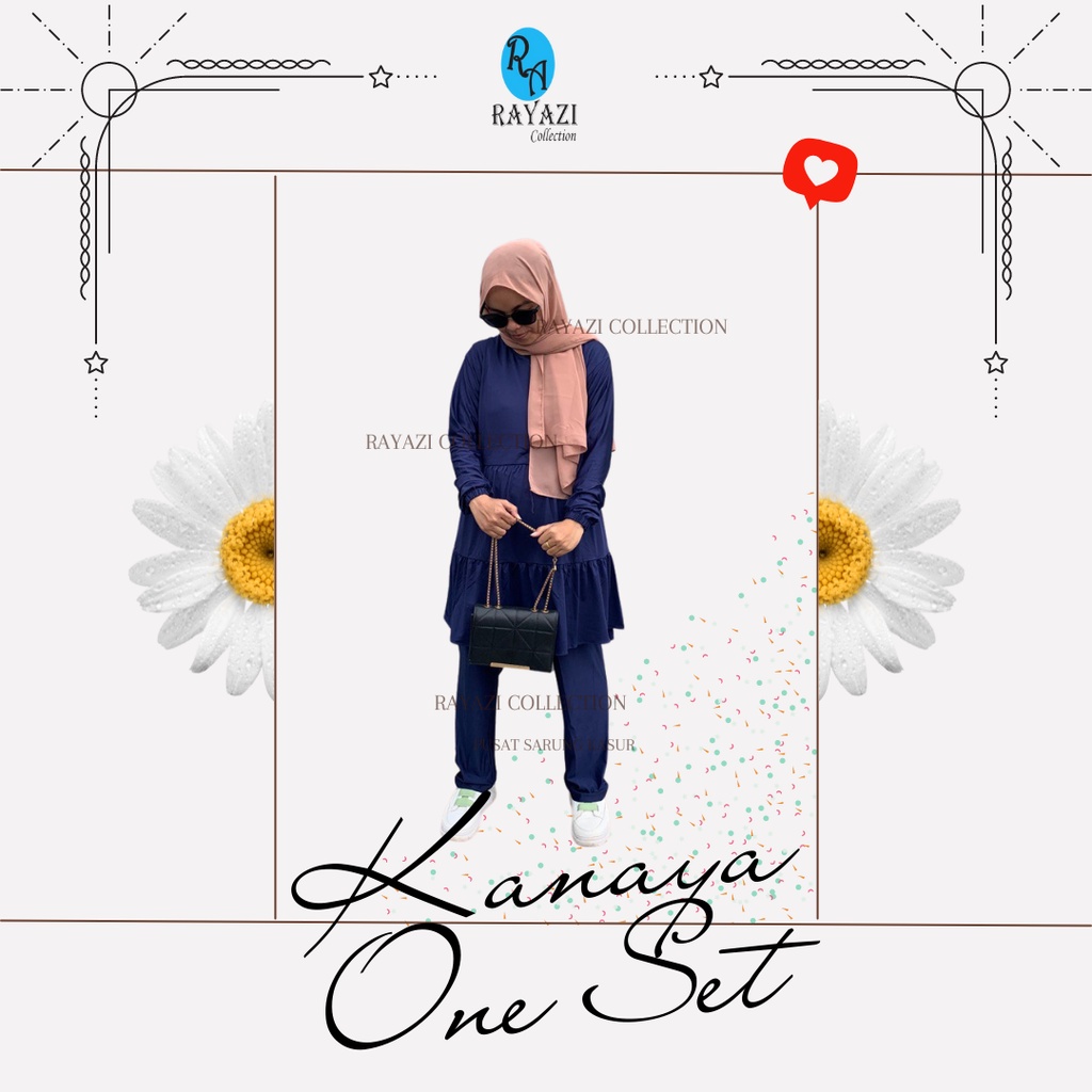 BAJU ONE SET KANAYA / ONE SET POLOS ALL SIZE & JUMBO