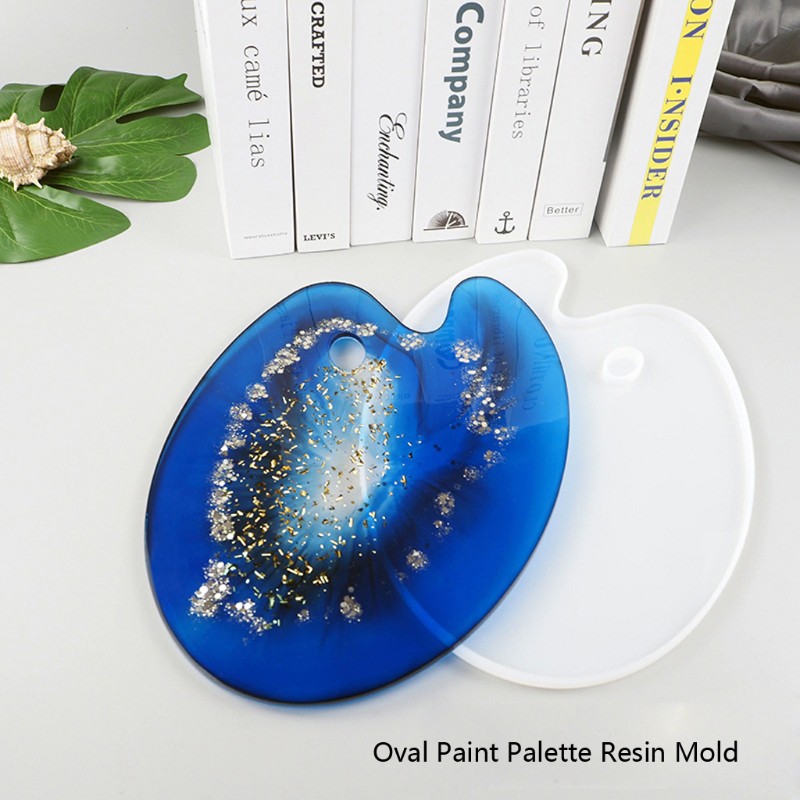 Cetakan Resin Bentuk Oval Ukuran 10x8 Inch Untuk Seni