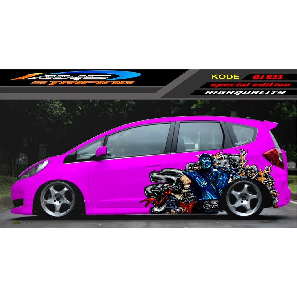 STIKER TERBARU MOBIL HONDA JAZZ, SIGRA, YARIS, SWIFT / DECAL MOBIL / DECAL STICKER MOBIL ANIMASI