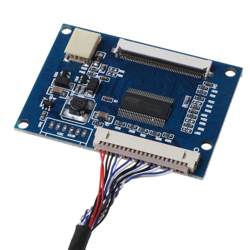 Vivi 1Set Standar 20Pin 1-ch LVDS Input Ke 50Pin TTL Port Output Driver Controller Board Dengan Kabel