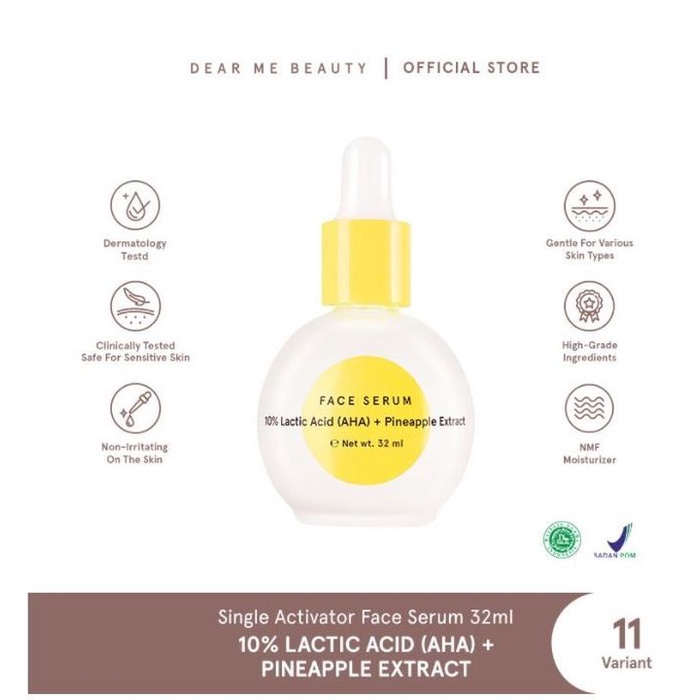 Dear Me Beauty 10% Lactic Acid (AHA)+Pineapple Extract Serum - 32 ml