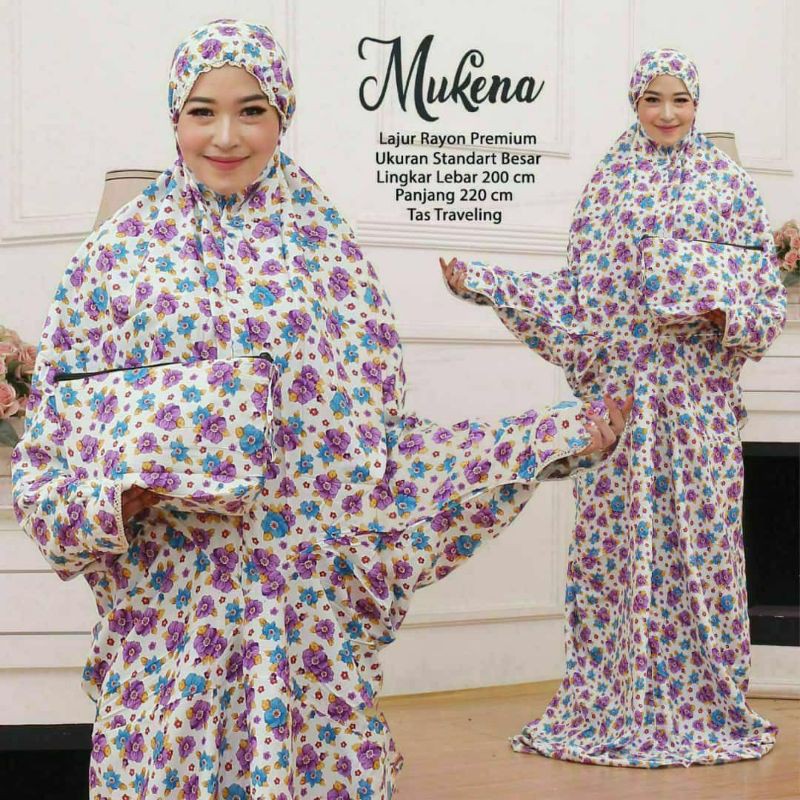 Mukena rayon premium lajur
