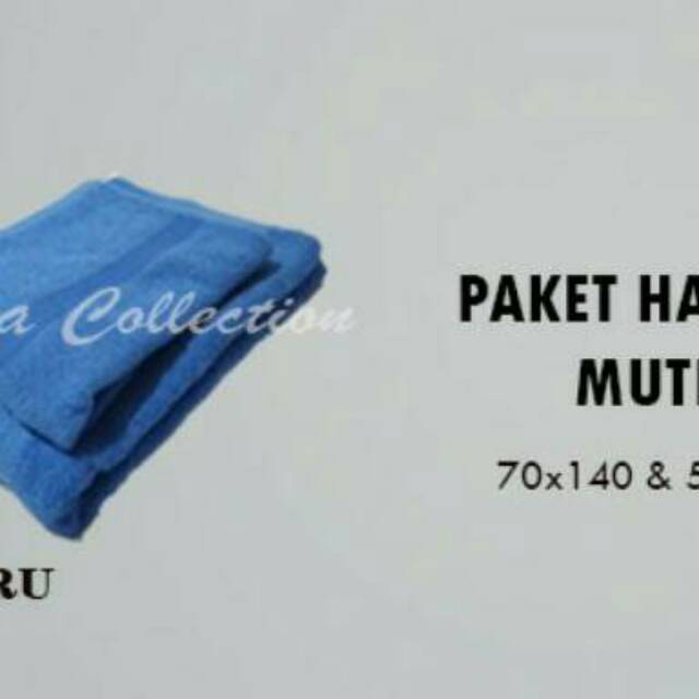 RAISHA COLLECTION Paket Handuk Mutia Jumbo+Tanggung harga paling ekonomis