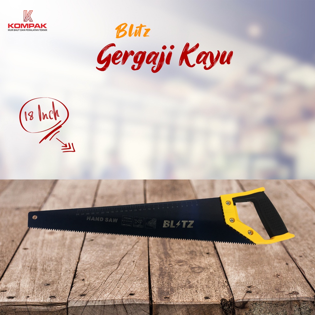 Gergaji Gorok Kayu Blitz 18" / Graji Tangan / Hand Saw