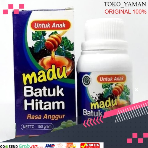 

Madu Batuk Hitam Rasa Anggur Untuk Anak 150 gram | Madu Batuk