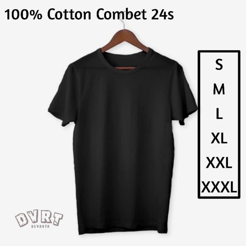 Kaos polos 24s / kaos polos hitam 24s /kaos cotton