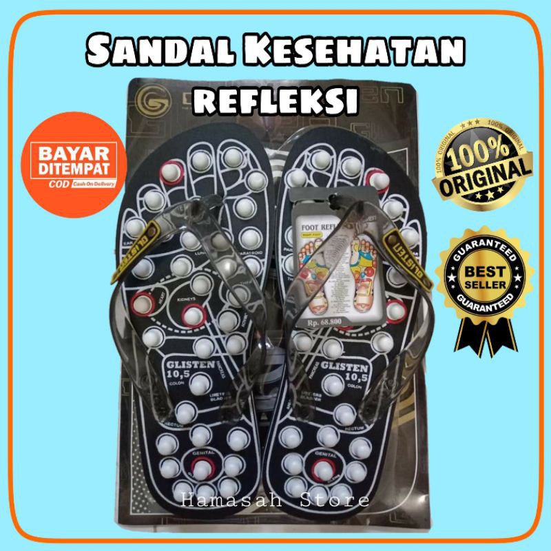 Sandal Refleksi Kesehatan/Sandal terapi Glisten/sandal rematik/sandal akupuntur
