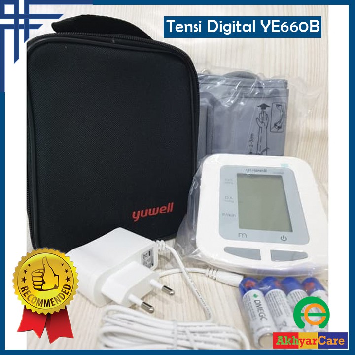 Tensimeter Tensi Digital Yuwell Lengan YE660B Alat Tes Cek Tekanan Darah Tensi Meter Original