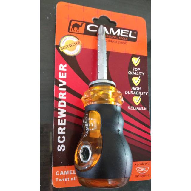 obeng plus min minus cabut bunga T cebol kecil pendek screwdriver
