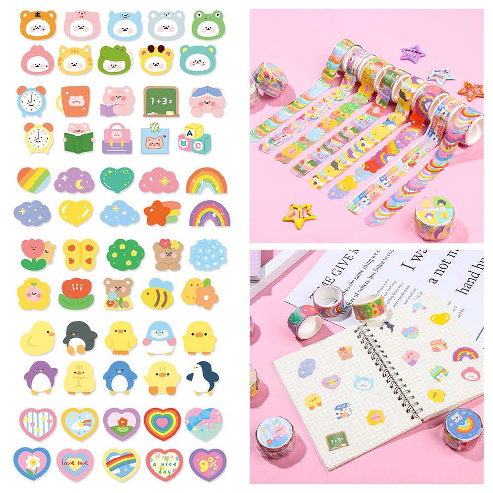 Chookey Stiker Kertas / Selotip Washi Bisa Disobek Untuk Dekorasi Diary / Scrapbook / Sekolah Diy