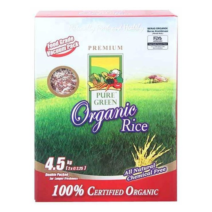 

Pure Green Organic Rice Kombinasi 4,5 kg