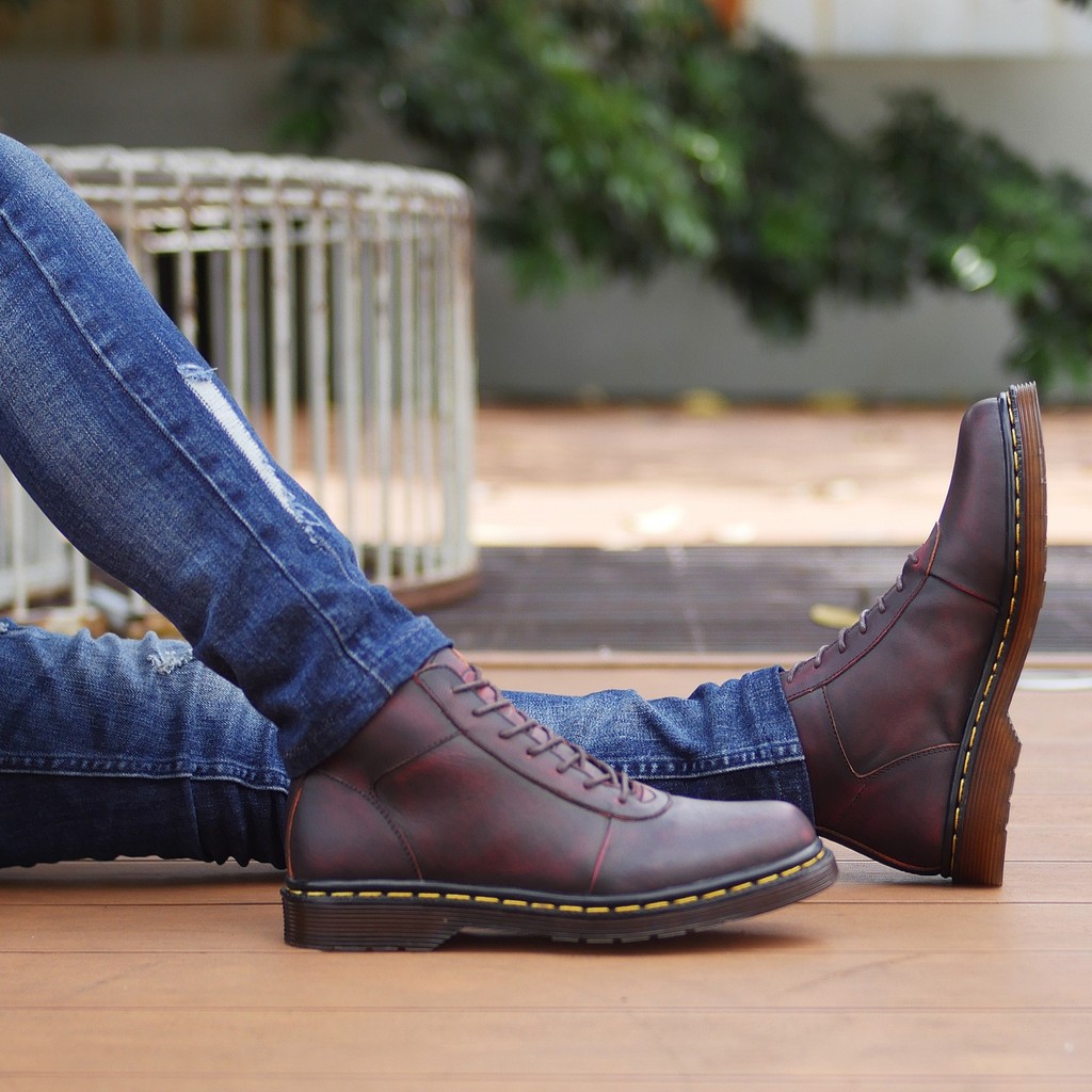 SVEND 0.2 MAROON (KULIT ASLI) |ManNeedMe x Greata| Sepatu Boots Pria