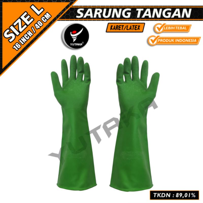 Sarung Tangan Karet Panjang/Sarung Tangan Latex Panjang 40 cm