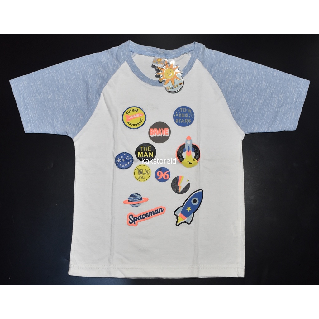 Baju Anak Laki Laki Littl* M Lengan Pendek Putih BAL 82