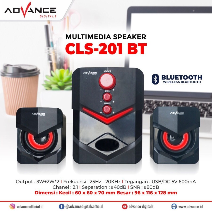 Speaker Bluetooth Advance CLS201BT / CLS-201BT Mutimedia