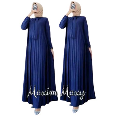 Gamis Plisket Maxy / Gamis Maxy Pliskey / Gamis Dasi Plisket / Baju Muslim / Dres Plisket