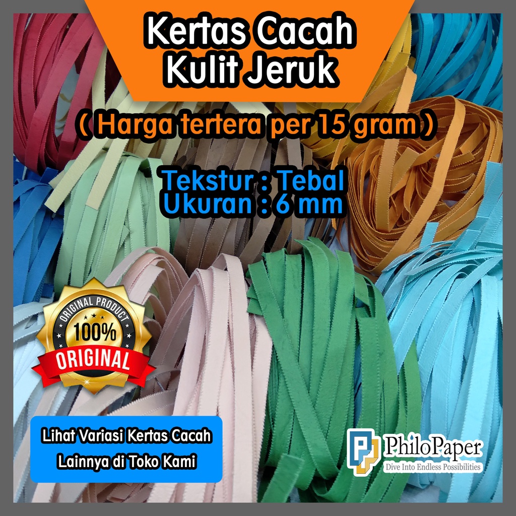 

Kertas Cacah ~ Permukaan Bercak Kulit Jeruk Tebal / Kertas Serut Corak / Isian Hampers