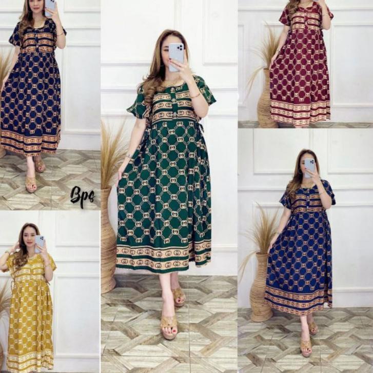 Sangat Nyaman.. Dress midi // dress Arken // midi dress // bahan santung // gamis midi // dress wani