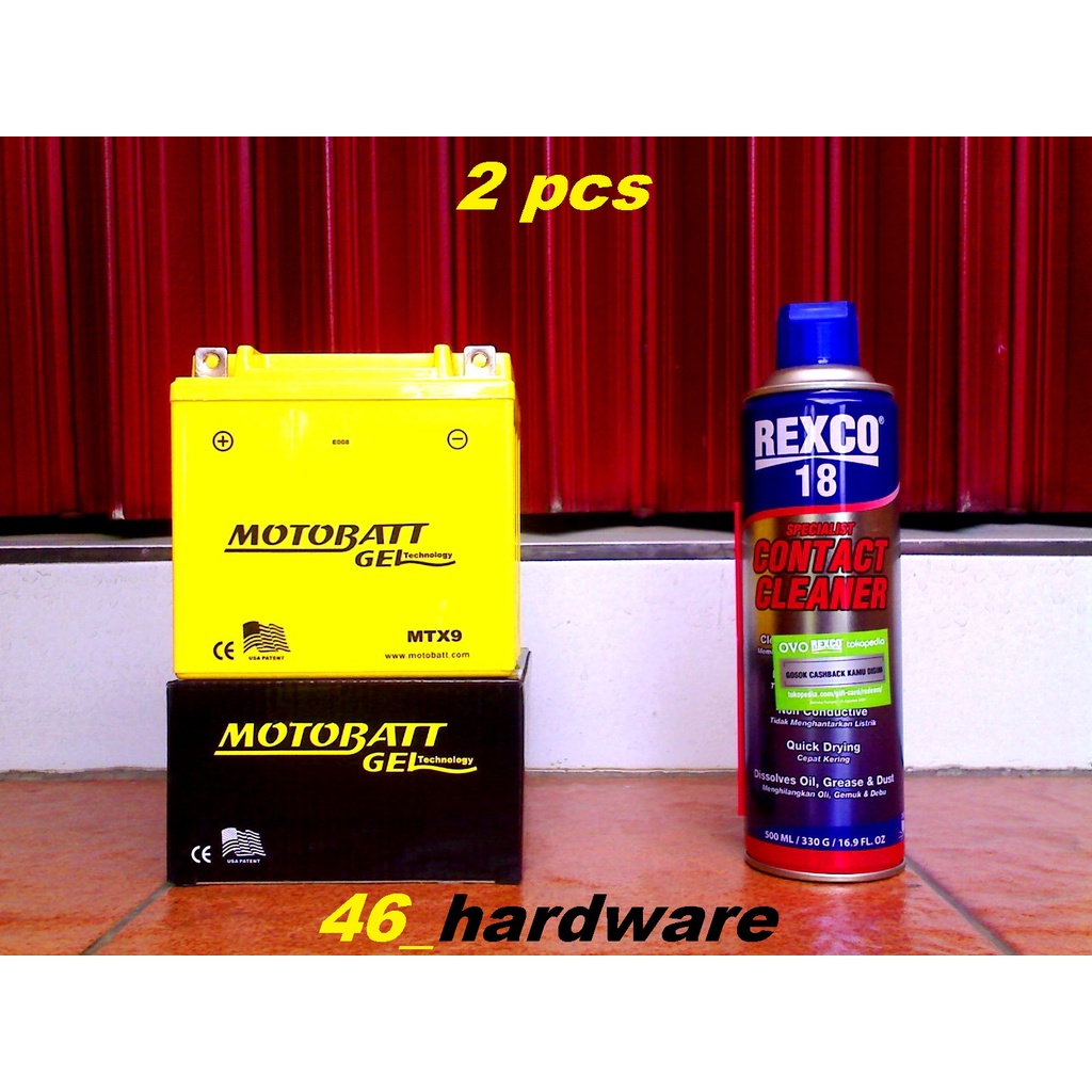 AKI MOTOBATT MTX9 GEL 12V 9Ah REXCO CONTACT THUNDER PULSAR BENELLI TVS - 46_hardware