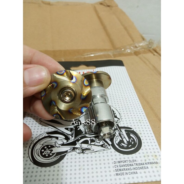 JALU STANG VARIASI MOTOR TITANIUM -BANDUL JALU STANG GEPENG CNC TITANIUM HONDA YAMAHA UNIVERSAL