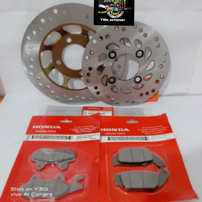 Piringan cakram depan belakang+Dispad Supra X 125 KPH