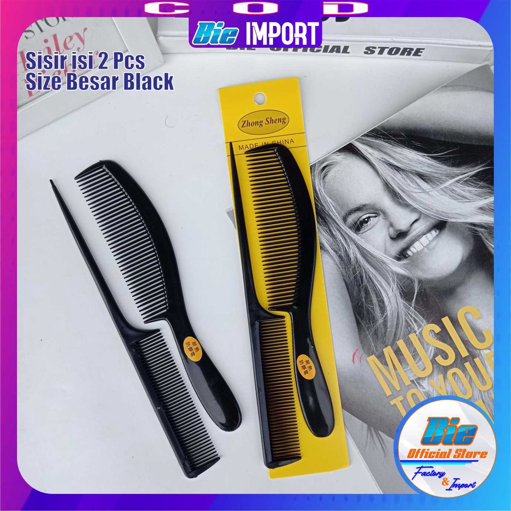 2 Pcs Sisir Rambut Black Series Impor Best Seller