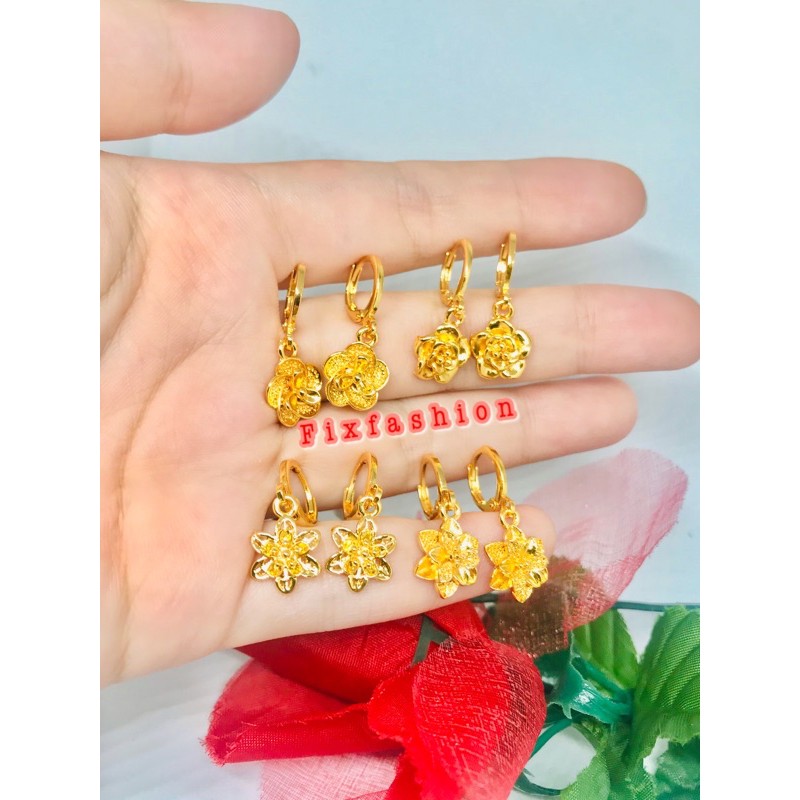 Antin jepit bunga Emas 24k Xuping