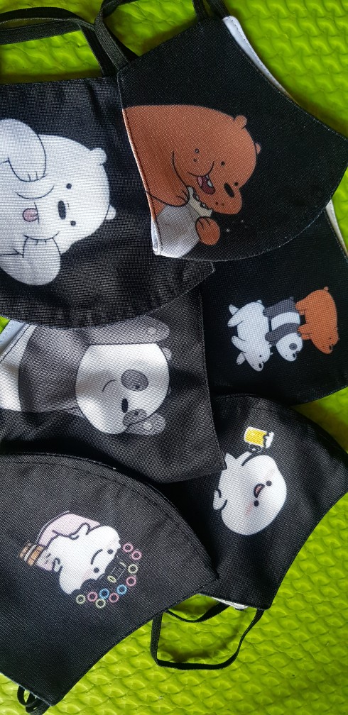Masker Kain We Bare Bear - Ice Bear