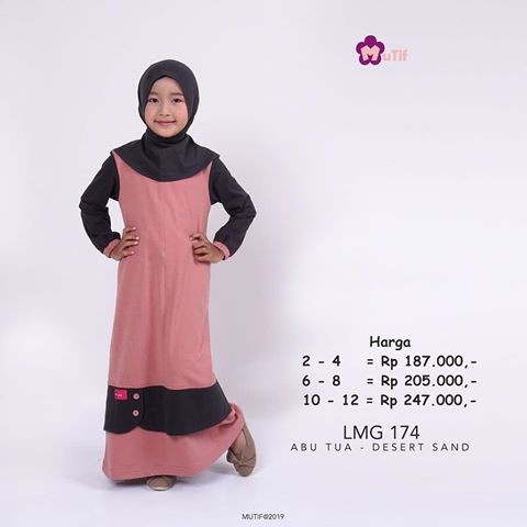 GAMIS MUTIF LMG 174 PINK/ GAMIS KAOS MUTIF