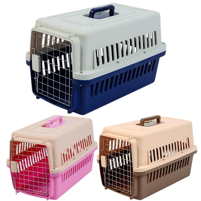 KANDANG KUCING / PET CARGO / PET CARRIER / KANDANG KELINCI / KANDANG MUSANG /ADA TRAY PINTU BESI - KENNEL BOX COD FEZONE