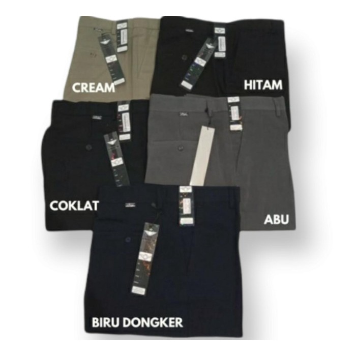 Celana Kerja Pria/Bahan/Formal/Jumbo/Panjang/Hitam HR Bravo(Q3P3) Celana Jeans Pria Celana Panjang P