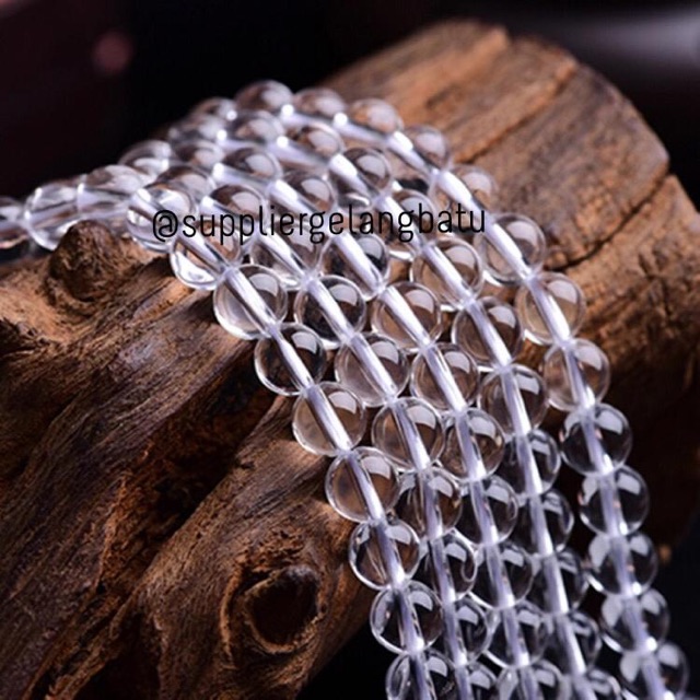 Bahan batu clear quartz original kristal gelang kalung aksesoris