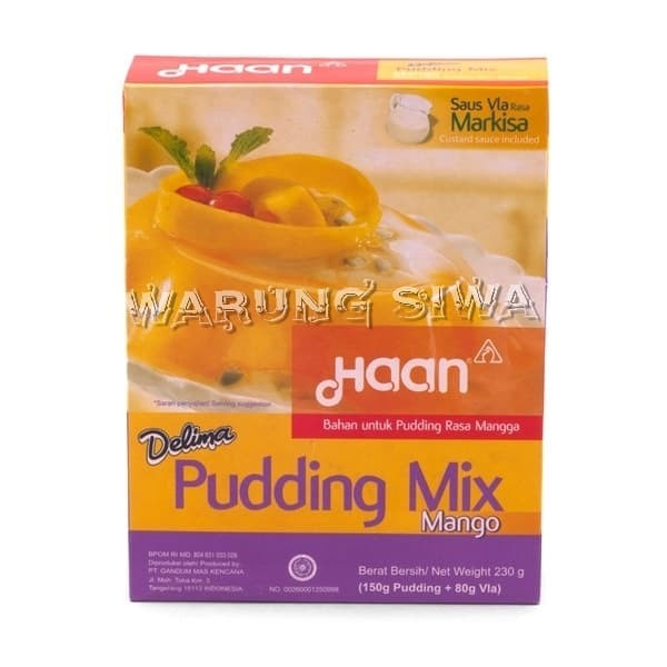 

haan delima puding mix mango - bubuk puding rasa mangga 245 gram