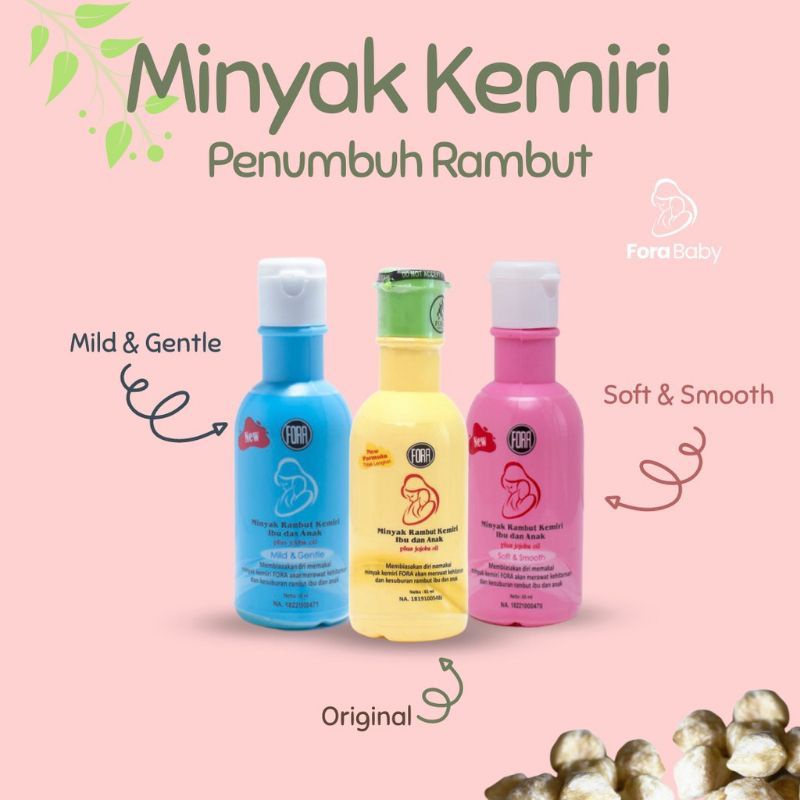 FORA Minyak Kemiri 65ML - Penebal Alis - Penebal Rambut - Candlenut Oil Anak Bayi