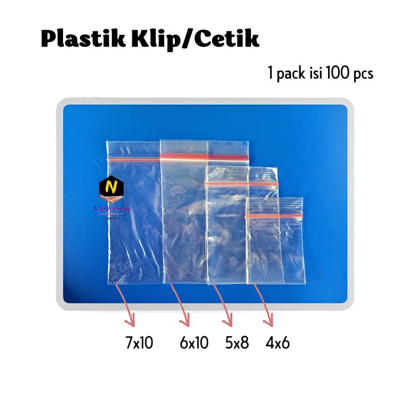 Jual C Tik Plastik Klip 4x6 5x8 6x10x7x10 Isi 100 Lembar Shopee Indonesia 6854