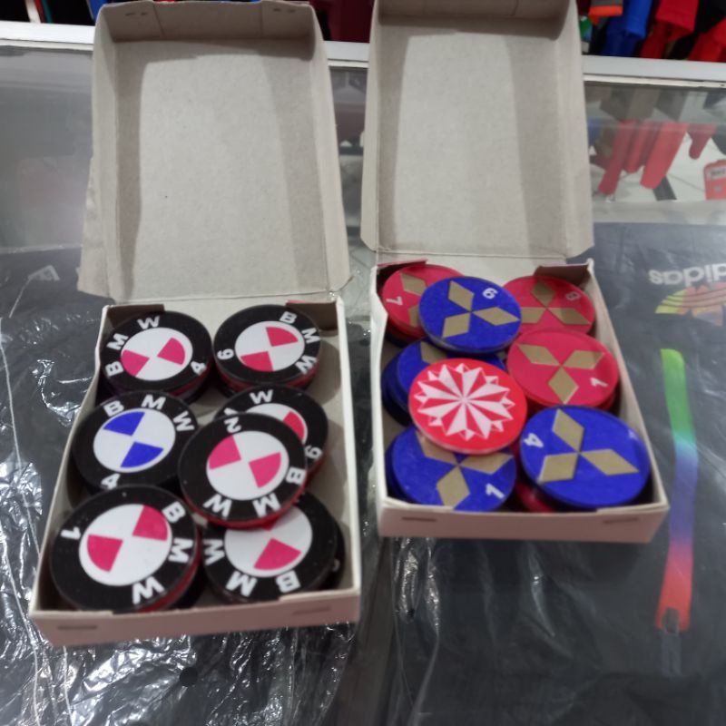 Biji karambol/Biji karambol Koin karambol mika tebal super//Biji karambol mika 4mm