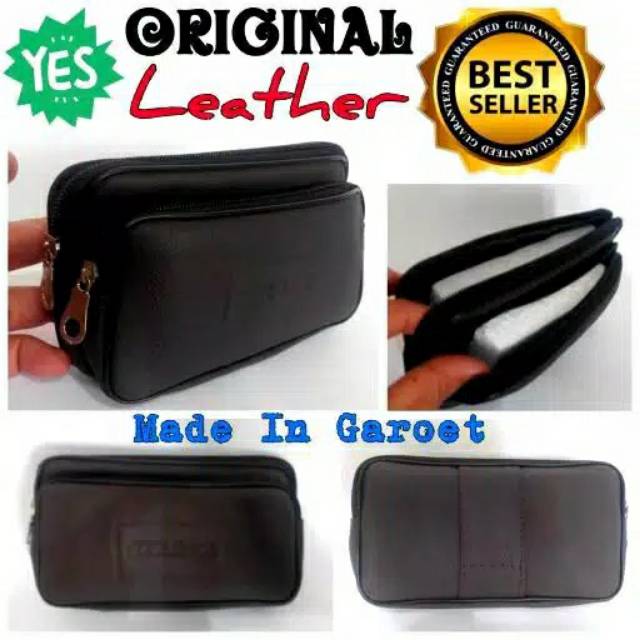 Dompet  sarung hp smartphone double kulit asli murmer