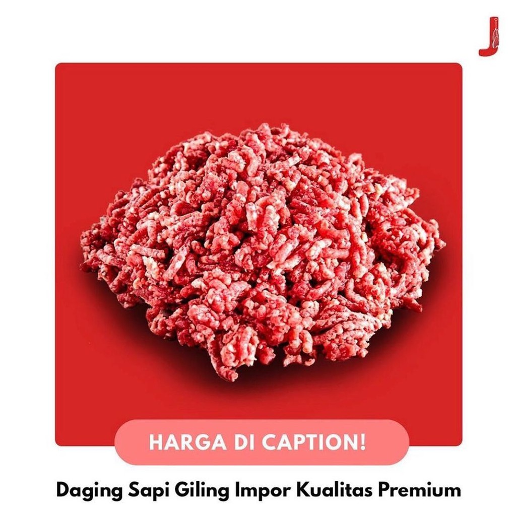 

DAGING SAPI GILING / GROUND BEEF KUALITAS PREMIUM ( FAT 30% ) 500gr