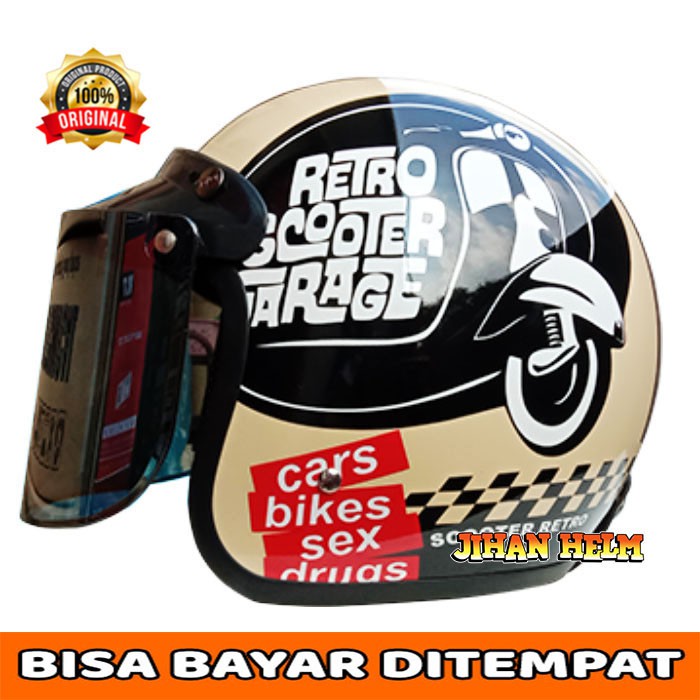 HELM / HELM BOGO / HELM BOGO RETRO JM CREAM TERLARIS