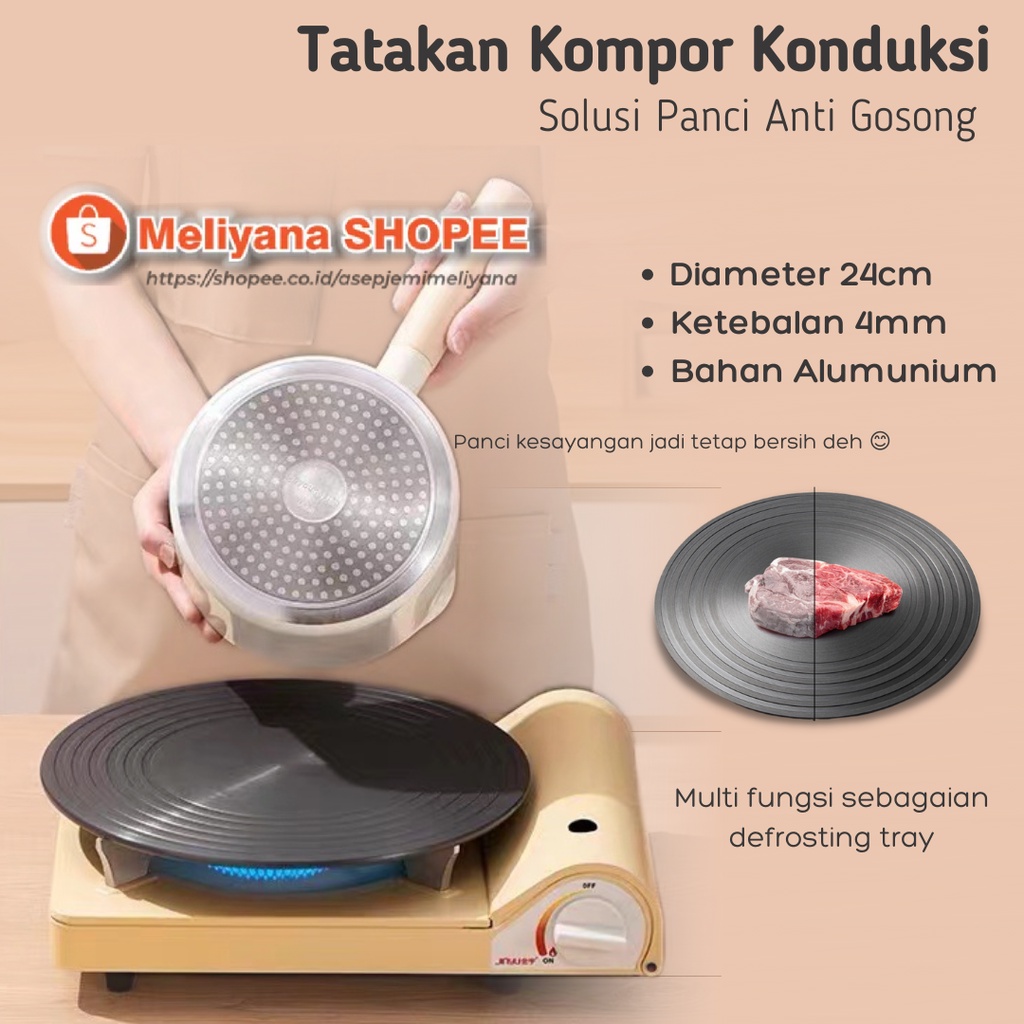 Plat Tatakan Alas Panci Konduksi Anti Gosong Defrosting Tray ORIGINAL