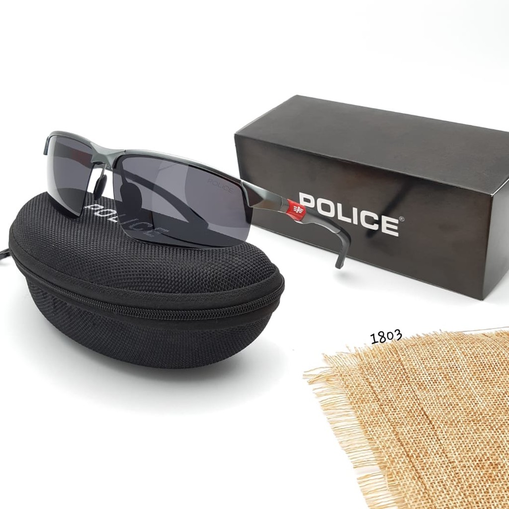 Sunglass Kacamata Sepeda Pria Police A1895 Lensa Anti UV