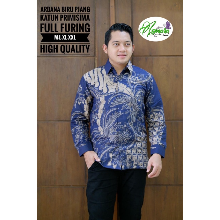 ARDANA BIRU Atasan Kemeja Batik Pria Lapis Furing PREMIUM Lengan Panjang Batik Solo SUKET SEGORO JOGLO perwira mahesa jayanegara proboseto kuning rajasakti kanaya ASMARA kencono ungu dewawangsa ulu kamulyan permata biru peksi seling arieswara gurdo ijo