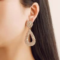 TBI Giwang Import Anting Bohemian Ear Ring Water Drop untuk Wanita - Rose Gold