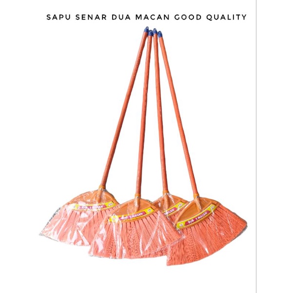 SAPU SENAR DUA MACAN BERKUALITAS/SAPU LANTAI /SAPU PEMBERSIH LANTAI
