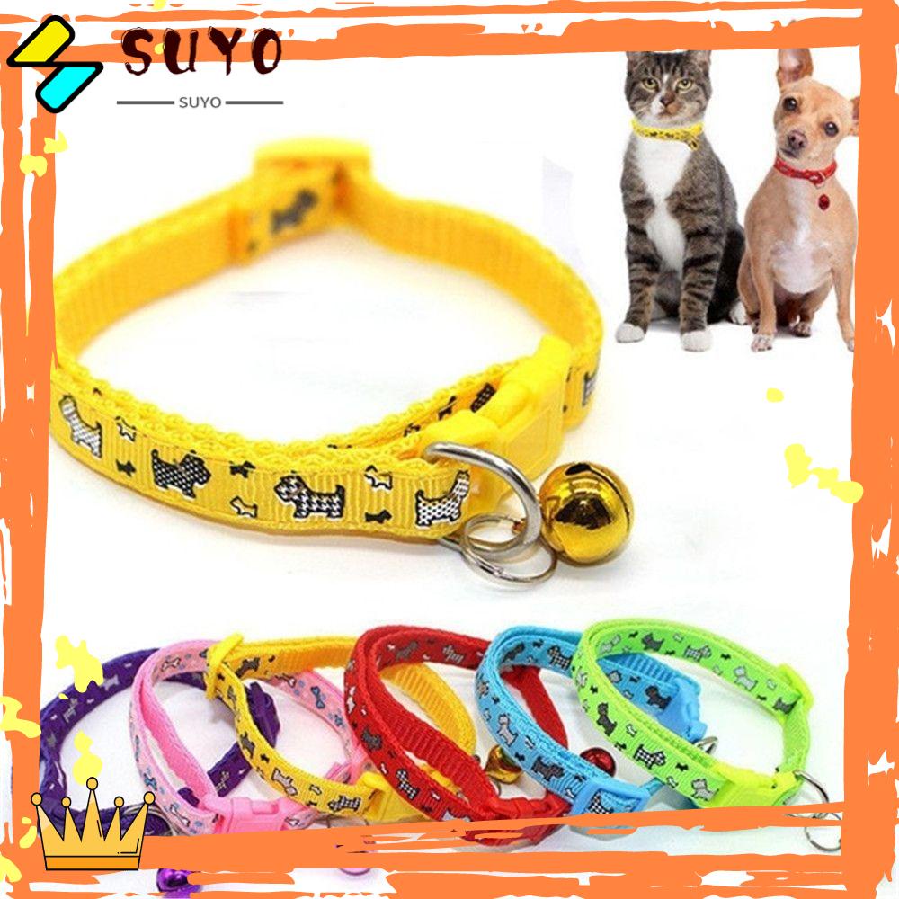 SUYOU Cute Dog Collar Puppy Kitten Necklace Cat Collars Pet Supplies Buckle Cat Accessories Adjustable Pendant