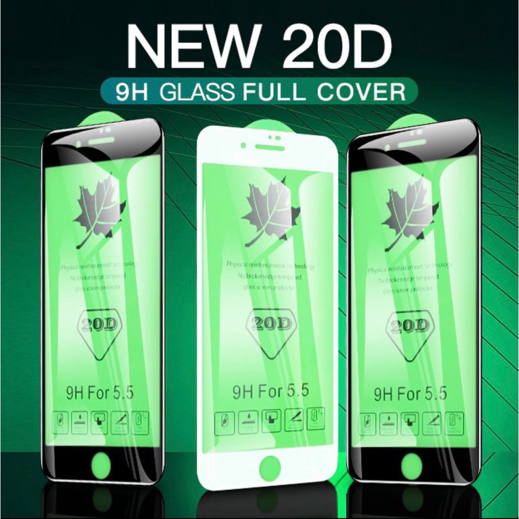 FULL LAYAR TEMPERED GLASS IPHONE 6 6S 7 8 20D FULL COVER