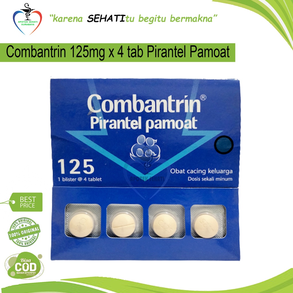 Combantrin Tablet 125mg Obat Cacing Dewasa