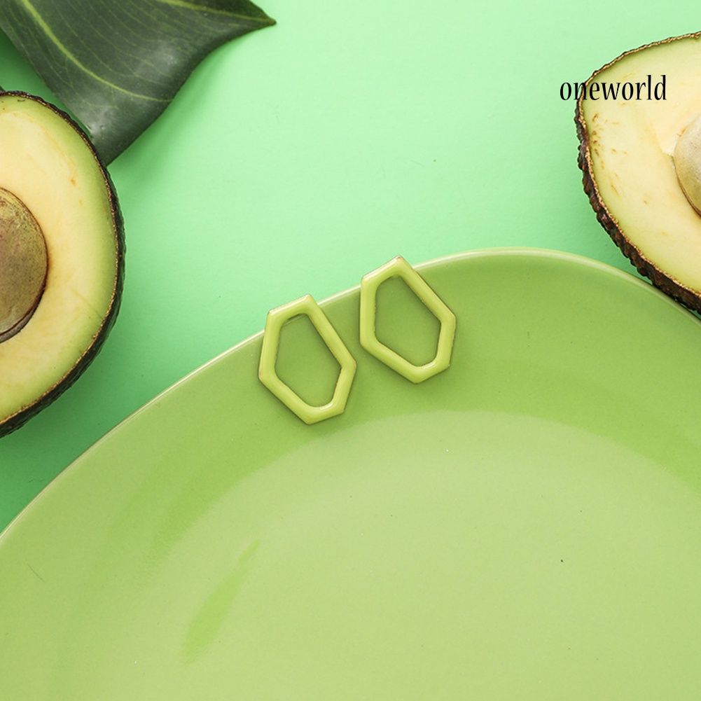 OW# Women Avocado Flower Heart Geometric Dangle Ear Drop Hook Earrings Jewelry Gift