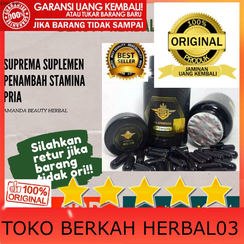 100% ASLI suprema ORIGINAL100% suplemen penambah stamina pria terbukti ampuh